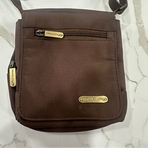 Travelon Anti-Theft Classic Crossbody Bag - Brown with LED Light